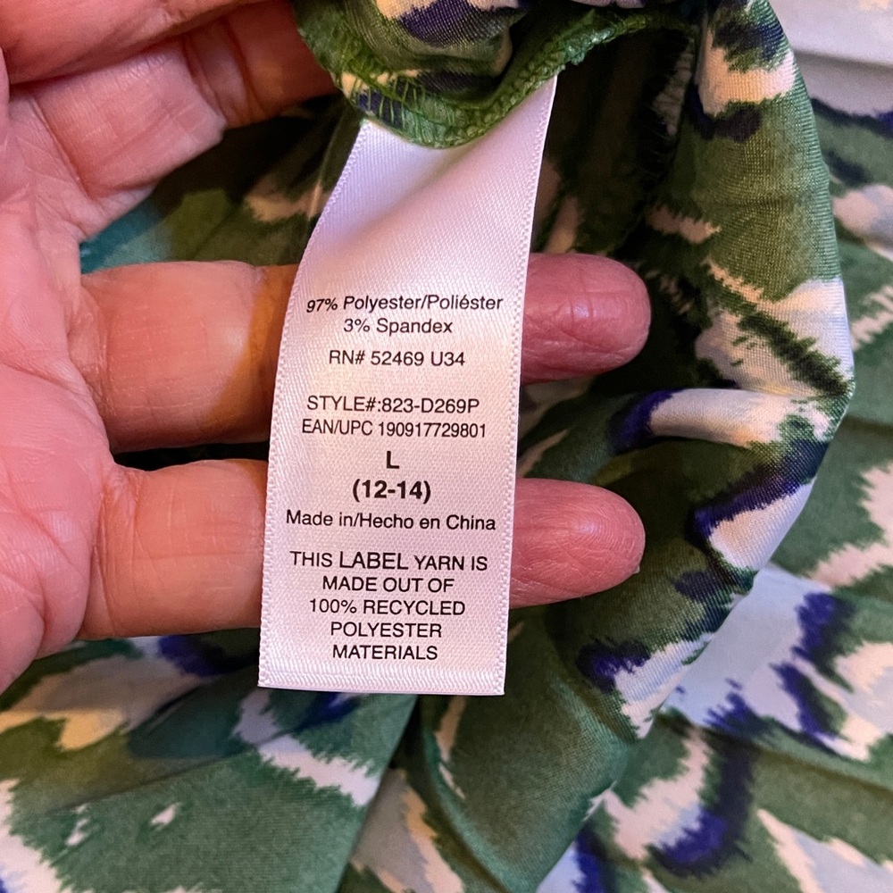 Scoop Maxi Dress Pleated Skirt Green & Blues 12/14 NWOT - Picture 9 of 15
